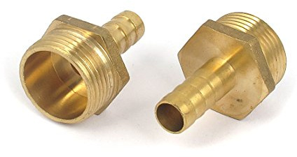 sourcing map Messing Schlauchtülle 3/4BSP Außengewinde 10mm 2 Stück | Schlauchanschluss Schlauchverbinder Schlauchnippel Gerade Verschraubung Koppler für Rohrverbindungen