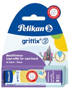 Pelikan griffix Minen für Druck-Bleistift, Minen-Stärke HB, Breite: 2 mm, 6 Stück