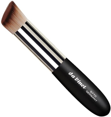 da Vinci, CLASSIC Foundationpinsel, schräg, geschmeidige Kunstfasern, Präzises Auftragen, Verblenden, Profi Stipplingpinsel, vegan, Kunstfaser, Handmade in Germany, 1 Stück