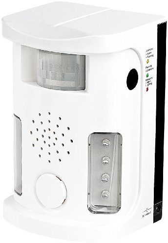 Exbuster Katzenalarm: Ultraschall-Tierschreck mit Bewegungssensor, Alarm, LED-Licht, 80 m² (Katzenalarm Garten, Tierschreck mit Bewegungsmelder, Hund)