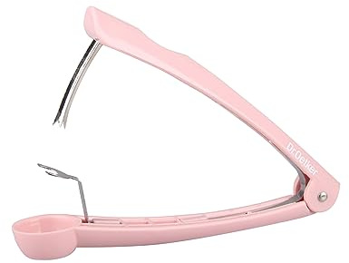 Dr. Oetker Kirschentkerner 14 cm, entkernt Kirschen kuchen- und einmachgerecht im Handumdrehen, Klinge aus Metall, mit Haltegummi zum platzsparendem Verstauen, (Farbe: rosa), Menge: 1 Stück