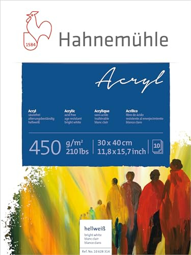 Acrylmalblock 450g/m?, 30x40cm, 10Blatt