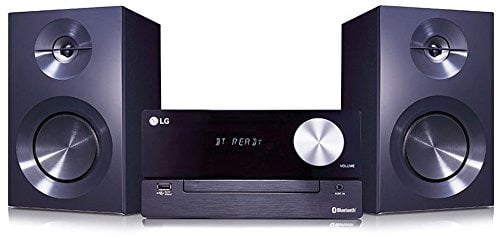 LG CM2460 Mini Hifi Anlage mit Stereo Lautsprechern chrom/schwarz