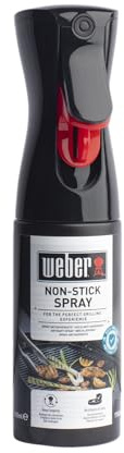 Weber Non-Stick Spray/BBQ-Grillspray, Verhindert das Anhaften von Speisen am Grillrost, Lebensmittelecht, 200 ml