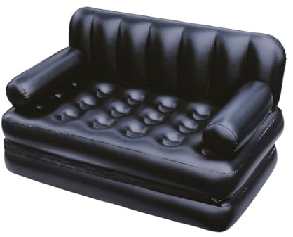 Bestway Pavillo 5-in-1 Couch Double-Size Luftbett, PVC, 188 x 152 x 64 cm, 75054-17, Schwarz