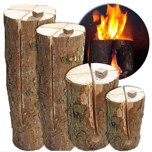 Schwedenfeuer Baumstammfackel Big XXL h: 50-60cm Ø 20-25cm