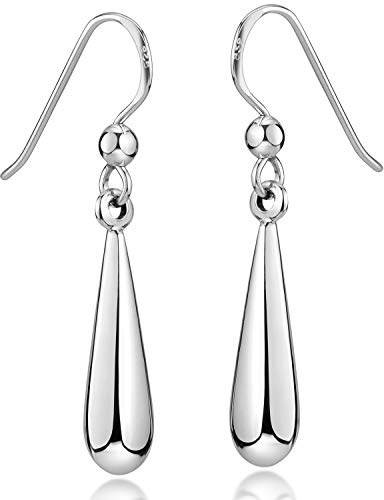 MATERIA Damen Ohrhänger Tropfen Silber 925 - Ohrringe Silber hängend mit Etui #SO-4