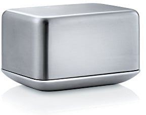 blomus -BASIC- Butterdose Edelstahl matt, 125 g Butter, 63637, Silber