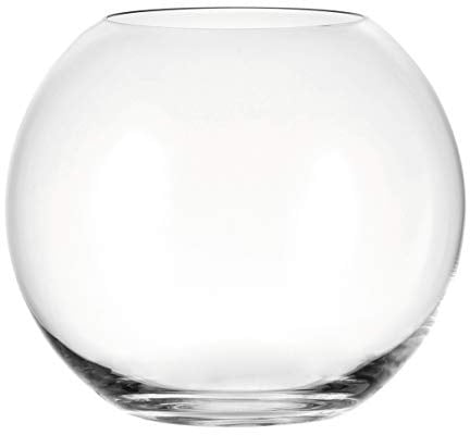 Leonardo Boccia Glasvase rund, kugelförmige Deko-Vase in klassischem Stil aus Klarglas, Tischvase in modernem Design, Höhe: 17,5 cm, Durchmesser 20 cm, 3,5 l, 019009