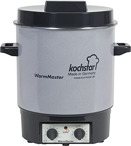 Kochstar Einkochautomat WarmMaster S (Einkochtopf / Einkocher mit Uhr, Heißwasserspender, 1800 W, 230 V, 27-29 L) 24118, aus Emaille