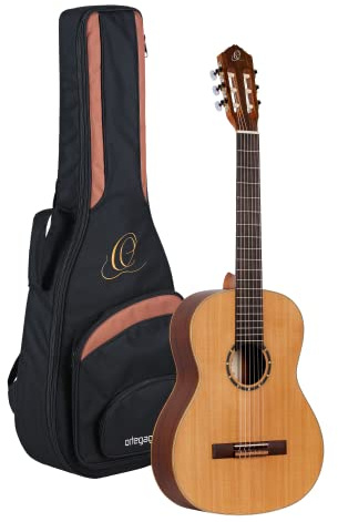 Ortega Guitars 4/4 Konzert Gitarre – Family Series – Inklusive Gig Bag – Zeder, Mahagoni, Natur (R122)