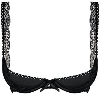 Obsessive Miamor Bügel-Push-up-Halb-BH mit Schnürung am Rücken, Schwarz