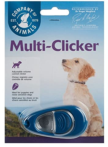 COMPANY OF ANIMALS Multi-Clicker, Hundezubehör, Lautstärkeregler mit 3 Stufen, verstellbare Handschlaufe, Hundeclicker, zum Hundetraining, auch für geräuschempfindliche Hunde und Welpen.