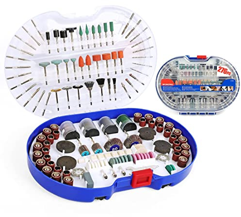 WORKPRO Multifunktionswerkzeug Zubehör Set, 276-tlg. | Mehrzweck Zubehörset zum Schneiden, Schleifen, Polieren, Bohren und Gravieren