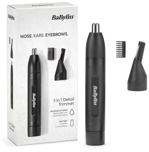 Babyliss Men E652E Nasen- und Ohrhaartrimmer mit Augenbrauenaufsatz