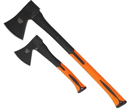 HRB Axt-Set 2 teilig: Beil 600g Plus 1250g Spaltaxt, ideal für die Holzspaltung
