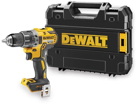 DEWALT 18 Volt 2-Gang Akku-Bohrschrauber (bürstenloser Motor,15-stufiges Drehmomentmodul,13 mm,LED-Leuchte,Lieferung ohne & Ladegerät),DCD791NT-XJ,Battery Powered,Bare Unit,Yellow/Black - Powe...