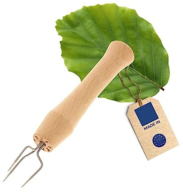 HOFMEISTER® Pellkartoffel-Gabel, Spieß für Pellkartoffel oder Maiskolben, Spitze aus Edelstahl rostfrei, Griff aus Buchenholz