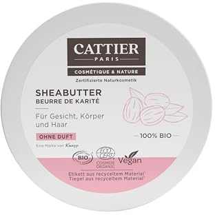 CATTIER Paris Sheabutter 100% Bio - ohne Duft - zertifizierte Naturkosmetik - 100 g