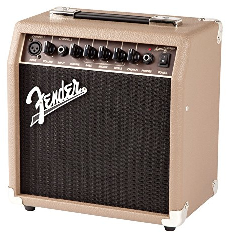 Fender Acoustasonic 15, 15 W Combo-Verstärker, Ideal für akustische Gitarren