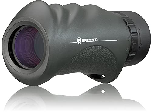 Bresser wasserdichtes Monokular Condor 10x25 Dachkant mit hochwertiger Mehrschichtvergütung inklusive Transporttasche und Handschlaufe
