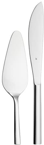 WMF Nuova Obst-/ Kuchenbesteck Set 2-teilig, Tortenmesser, Tortenheber, Cromargan Edelstahl poliert, spülmaschinengeeignet