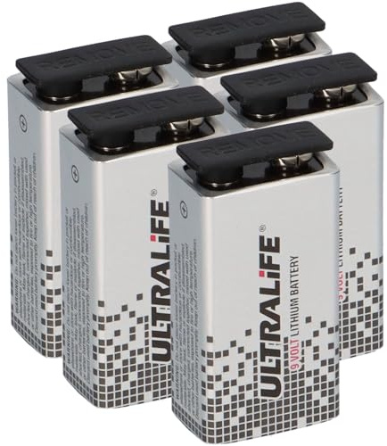 Ultralife 5er Set 9 V Lithium (SLM 9 V) Batterie Lithium 9-Volt