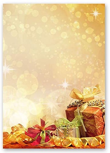 Motivpapier WEIHNACHTSGESCHENKE Weihnachten Weihnachtspapier - DIN A4 Format 100 Blatt - Paper-Media