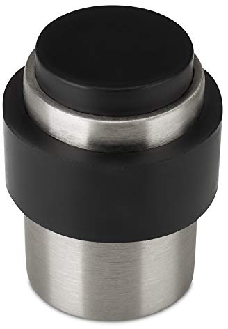 STOPPLA® Türstopper SKOLL aus Edelstahl für Boden oder Wand - Stabiler Bodentürstopper mit Gummi Türpuffer