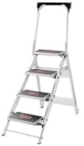 Little Giant Ladder Systems 10410BA Sicherheits-Trittleiter, 4 Stufen mit Stange, 5,1 x 27,9 cm
