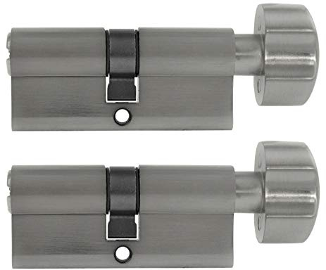 2x Knaufzylinder 80 mm KD 40/40 gleichschließend (mit Not- und Gefahrenfunktion) inkl. 10 Schlüssel