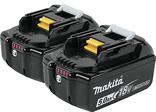 Makita BL1850B 18V LXT Lithium-Ion 5.0Ah Battery Twin Pack, Black