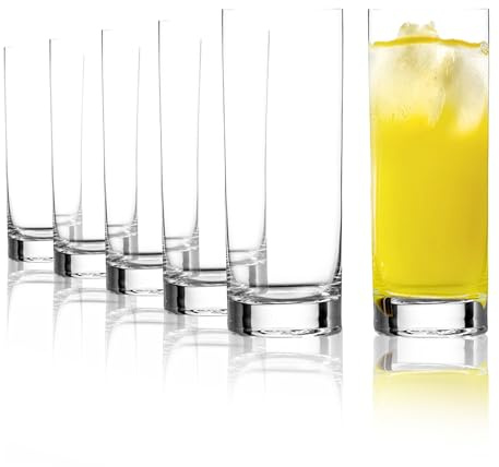 Stölzle Lausitz Longdrinkgläser 6er-Set 450 ml – Highball Gläser ideal für Longdrinks, Wasser & Saft – Hochwertige Cocktailgläser aus Kristallglas – Spülmaschinen- & stoßfest, Made in Germany