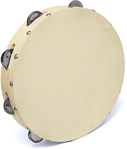 TIGER TAM91-10 Tambourin mit Naturfell - 10 Zoll