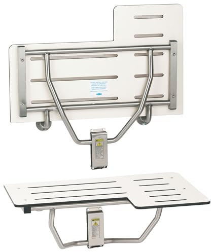 Bobrick B-5181 Umkehrbarer Duschklappsitz zur Wandmontage bis zu 163 kg belastbar