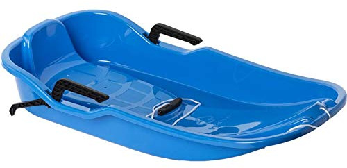 Hamax SNO Glider Schlitten | Lenkschlitten mit Steuer & Bremse | robuster Kunststoff | hoher Fahrkomfort | ideal für Kinder & Jugendliche | Light Blue