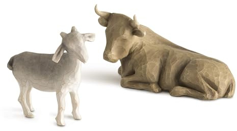Enesco Willow Tree Ox and Goat Set Figurine