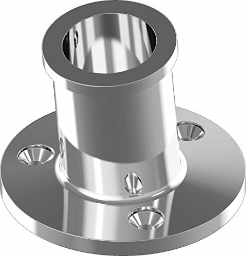 ARBO-INOX Flaggenstockhalter Halterung – 84° Neigung für 25 mm – Edelstahl A4 Marine-Qualität