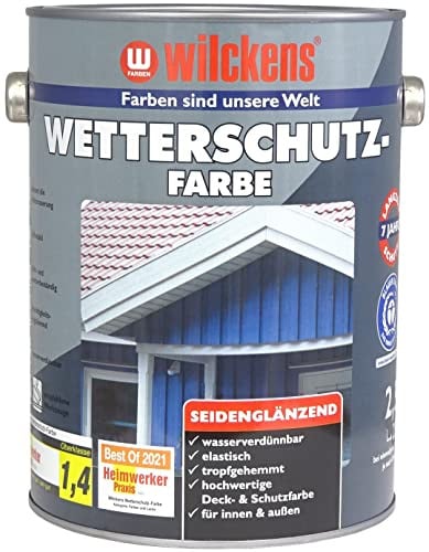 Wilckens Wetterschutzfarbe seidenglänzend, 2,5 l, RAL 9010 Reinweiß