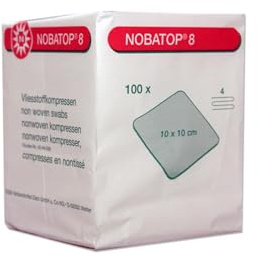 NOBATOP 8 Kompressen 10x10 cm unsteril 100 St Kompressen