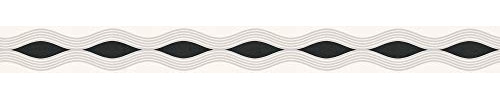 A.S. Création selbstklebende Bordüre Only Borders Borte 5,00 m x 0,05 m grau schwarz weiß Made in Germany 282217 2822-17