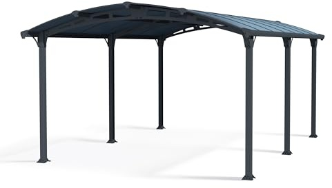 Palram Arcadia 5000 Carport, robuste Struktur für ganzjährige Nutzung, grau