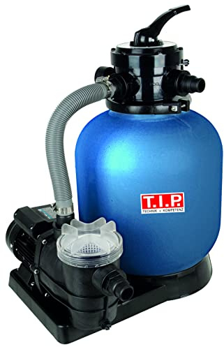 T.I.P. Sandfilteranlage - Pool Filter Set für 40 m³ Becken, 13.200 l/h | SPF 370 F Leistungsstarkes Pool-Filtersystem mit Vorfilter, 4-Wege-Ventil, für Sand oder Filterballs geeignet