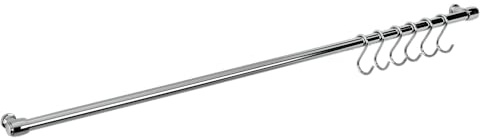Metaltex Lonardo Relingleiste mit 6 Haken, Silber