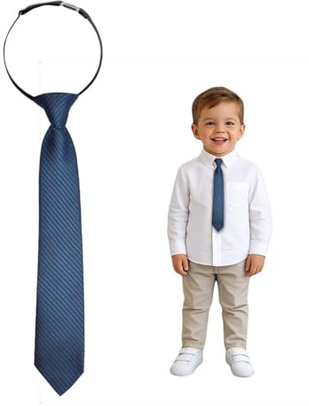 Soul-Cats Kinderkrawatte vorgebunden festlich 36 cm für Hochzeit Kommunion Einschulung, Farbe: dunkelblau