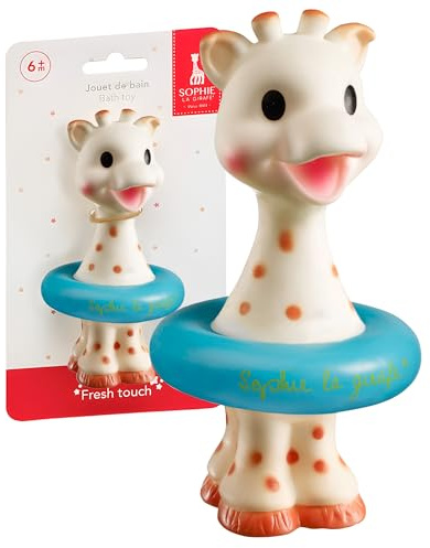 Sophie la Girafe Badespielzeug aus Naturkautschuk Baby ab 6 Monaten | 100 % natürlich | fördert Motorik und Fantasie | für kleine Hände | BPA-frei | sensorische Förderung | Geschenkidee