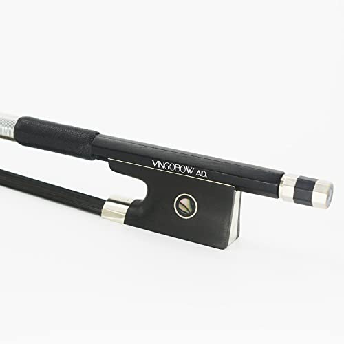 VINGOBOW - Geigenbogen Violine Geigen bogen Kohlefaser Carbon Bow Schwarzes Rosshaar für lauteren Klang 4/4