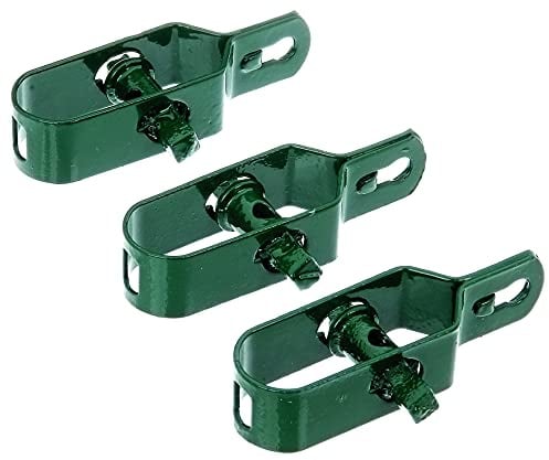Alberts 611170 Drahtspanner | verzinkt, grün kunststoffbeschichtet | Größe 2 | Länge 100 mm | 3er Set