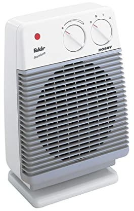 Fakir Heizlüfter Hobby HL 600 – Heizlüfter für das Badezimmer, 2000 Watt mit 2 Heizstufen, Ventilatorfunktion, Tropfwasser- & Überhitzungsschutz, Drehregler & Betriebskontrollleuchte