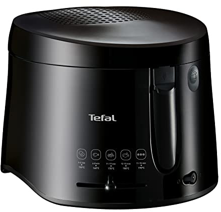 Tefal Maxi Fry Fritteuse, Cool Wall Technologie, bis zu 1,2 kg Fassungsvermögen, einklappbarer Griff, kompakte Größe, regelbares Thermostat von 150°C bis 190°C, schwarz, FF1078